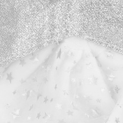 Anjel so striebornými krídlami svietiacimi 55cm, vianočné dekorácie