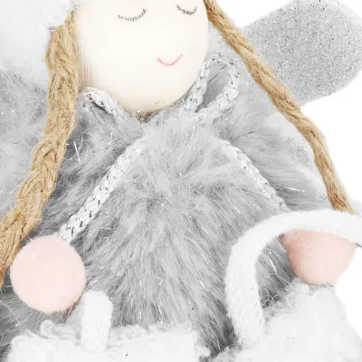 Anjel so šedými krídlami 22cm, vianočné dekorácie