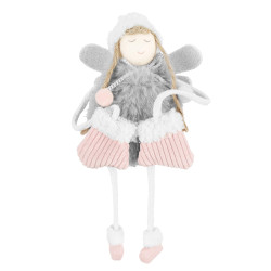 Anjel so šedými krídlami 22cm, vianočné dekorácie