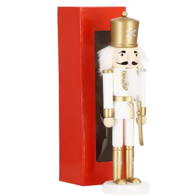 Luskáčik - Vojak so šabľou 30cm zlatý, vianočné dekorácie