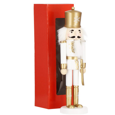 Luskáčik - Vojak so šabľou 30cm zlatý, vianočné dekorácie