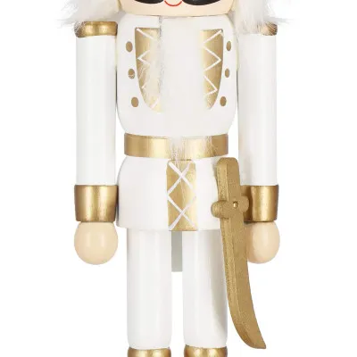 Luskáčik - Vojak so šabľou 30cm zlatý, vianočné dekorácie