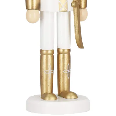 Luskáčik - Vojak so šabľou 30cm zlatý, vianočné dekorácie