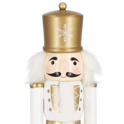 Luskáčik - Vojak so šabľou 30cm zlatý, vianočné dekorácie