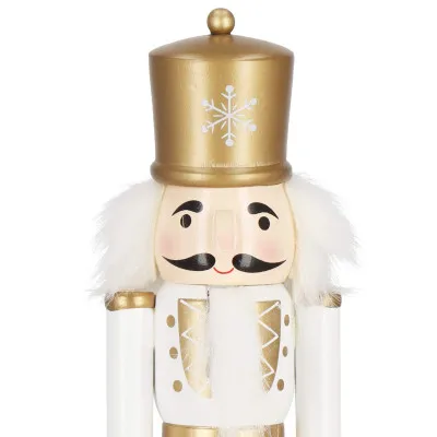 Luskáčik - Vojak so šabľou 30cm zlatý, vianočné dekorácie