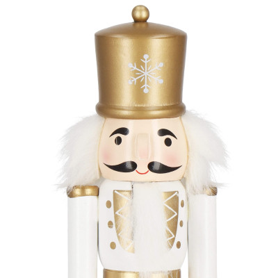 Luskáčik - Vojak so šabľou 30cm zlatý, vianočné dekorácie