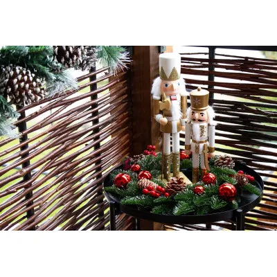 Luskáčik - Vojak so šabľou 30cm zlatý, vianočné dekorácie