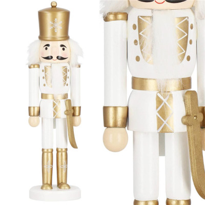 Luskáčik - Vojak so šabľou 30cm zlatý, vianočné dekorácie
