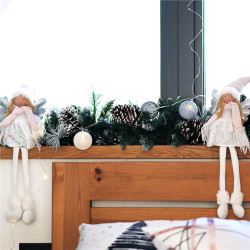 Vianočná reťaz LED Girlanda z vetvičiek so šiškami 2,8m zelená