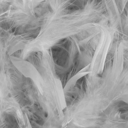 Vianočná reťaz Girlanda 1,9m z pravého peria šedá