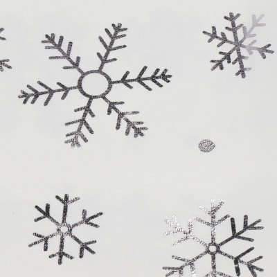 Vianočný obrus s vločkami 220x140 cm biely, vianočné dekorácie