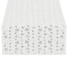 Vianočný obrus s vločkami 220x140 cm biely, vianočné dekorácie