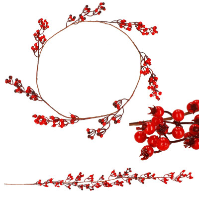 Vianočná reťaz Girlanda s jarabinami 150 cm