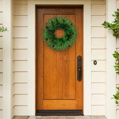 Adventný veniec extra hustý so šiškami 45cm, vianočné dekorácie