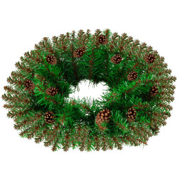 Adventný veniec extra hustý so šiškami 45cm, vianočné dekorácie