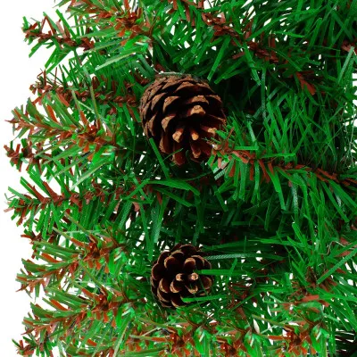 Adventný veniec extra hustý so šiškami 45cm, vianočné dekorácie