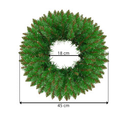 Adventný veniec extra hustý 45cm zelený, vianočné dekorácie