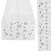 Vianočný obrus s vločkami 183x35 cm biely, vianočné dekorácie