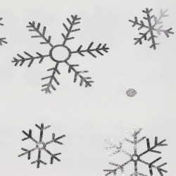 Vianočný obrus s vločkami 183x35 cm biely, vianočné dekorácie