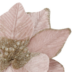 Vianočná hviezda na stonke 25x24cm ružová, vianočné dekorácie