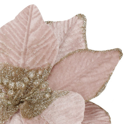 Vianočná hviezda na stonke 25x24cm ružová, vianočné dekorácie