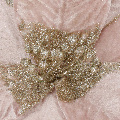 Vianočná hviezda na stonke 25x24cm ružová, vianočné dekorácie