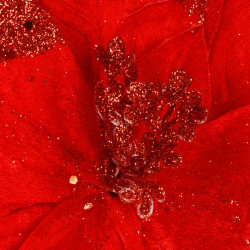 Vianočná hviezda na stonke 28x33cm červená, vianočné dekorácie