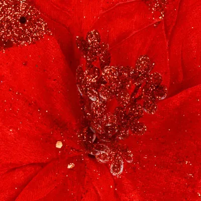 Vianočná hviezda na stonke 28x33cm červená, vianočné dekorácie