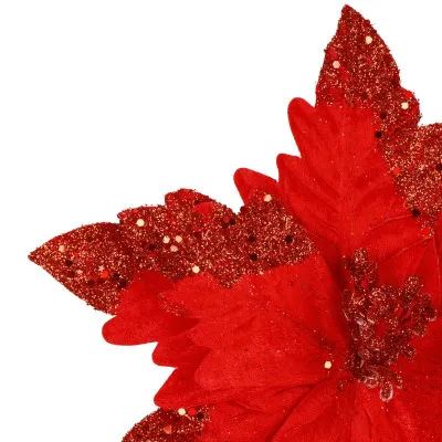 Vianočná hviezda na stonke 28x33cm červená, vianočné dekorácie