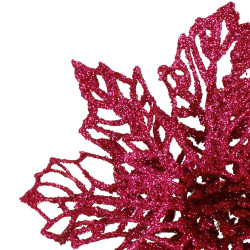 Vianočná hviezda s tŕňom 13x13cm ružová, vianočné dekorácie