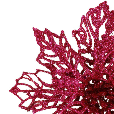 Vianočná hviezda s tŕňom 13x13cm ružová, vianočné dekorácie