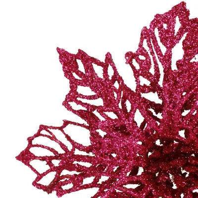 Vianočná hviezda s tŕňom 13x13cm ružová, vianočné dekorácie