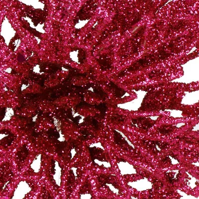 Vianočná hviezda s tŕňom 13x13cm ružová, vianočné dekorácie