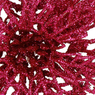 Vianočná hviezda s tŕňom 13x13cm ružová, vianočné dekorácie