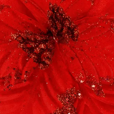 Vianočná hviezda na stonke 31x35cm červená, vianočné dekorácie