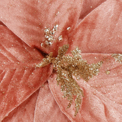 Vianočná hviezda na stonke 29x34cm ružová, vianočné dekorácie