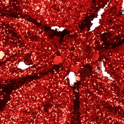 Vianočná hviezda s tŕňom 13x13cm červená, vianočné dekorácie