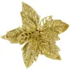 Vianočná hviezda s tŕňom 13x13cm zlatá, vianočné dekorácie