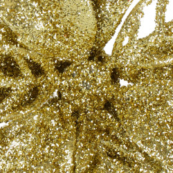 Vianočná hviezda s tŕňom 13x13cm zlatá, vianočné dekorácie