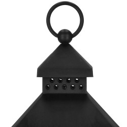 LED lampáš s efektom horiaceho dreva - 22,5 cm, 3xAA, čierna