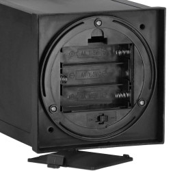 LED lampáš s efektom horiaceho dreva - 22,5 cm, 3xAA, čierna