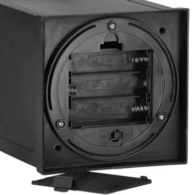 LED lampáš s efektom horiaceho dreva - 22,5 cm, 3xAA, čierna