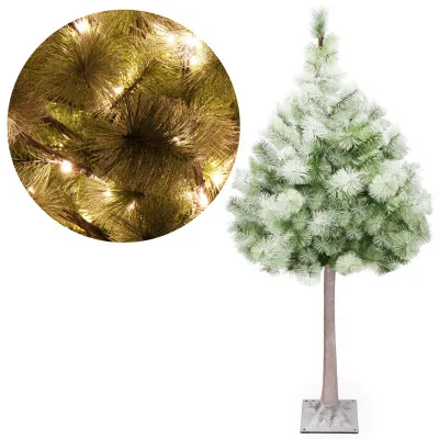 Umelý vianočný LED stromček Borovica - 150cm, 128LED, IP44, teplá biela