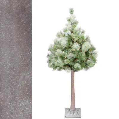 Umelý vianočný LED stromček Borovica - 150cm, 128LED, IP44, teplá biela