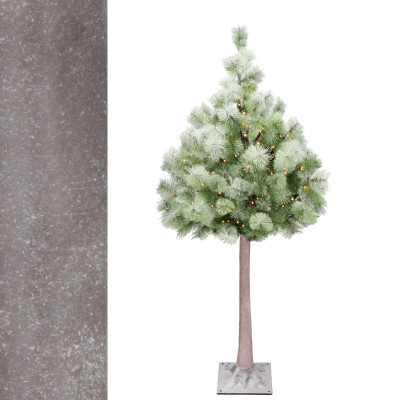 Umelý vianočný LED stromček Borovica - 150cm, 128LED, IP44, teplá biela