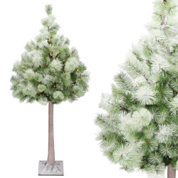 Umelý vianočný LED stromček Borovica - 150cm, 128LED, IP44, teplá biela