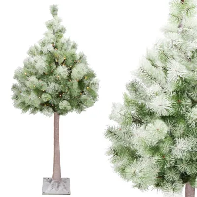 Umelý vianočný LED stromček Borovica - 150cm, 128LED, IP44, teplá biela