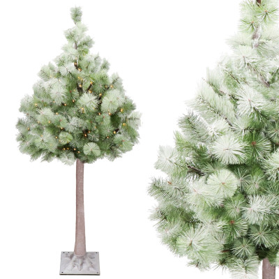 Umelý vianočný LED stromček Borovica - 150cm, 128LED, IP44, teplá biela