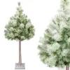 Umelý vianočný LED stromček Borovica - 150cm, 128LED, IP44, teplá biela