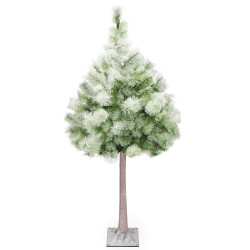 Umelý vianočný LED stromček Borovica - 150cm, 128LED, IP44, teplá biela